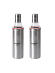 Steel Oil Dispenser Set Of 2 Pcs (Each 1000 Ml)