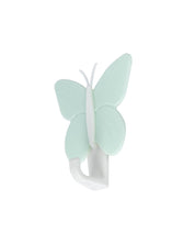 Sticky Hooks, Self Adhesive Back, Butterfly Shaped Design, Turquoise, Plastic - MARKET 99