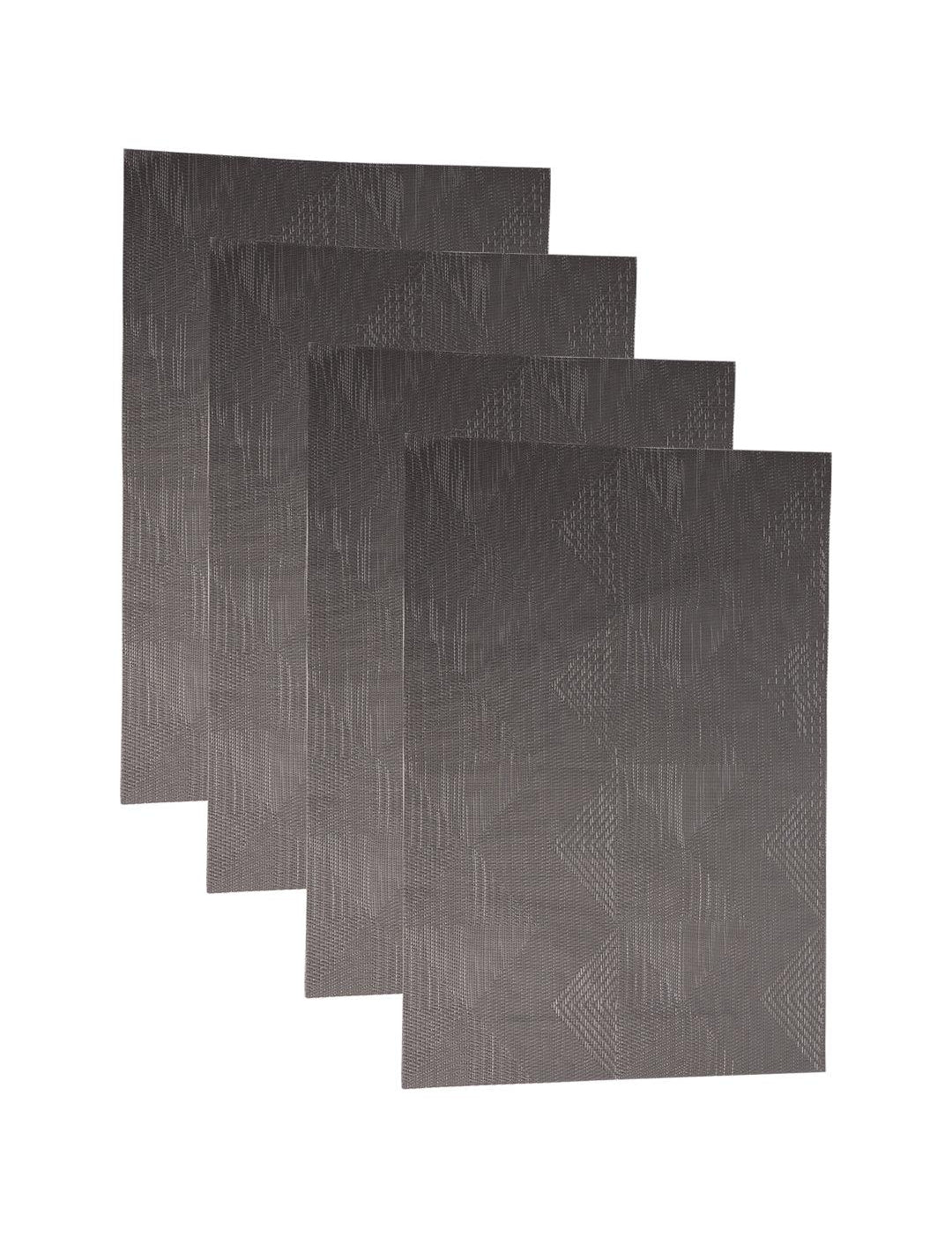 Stone Grey Tringle Pattern - Placemat Mat Set Of 4 - MARKET 99