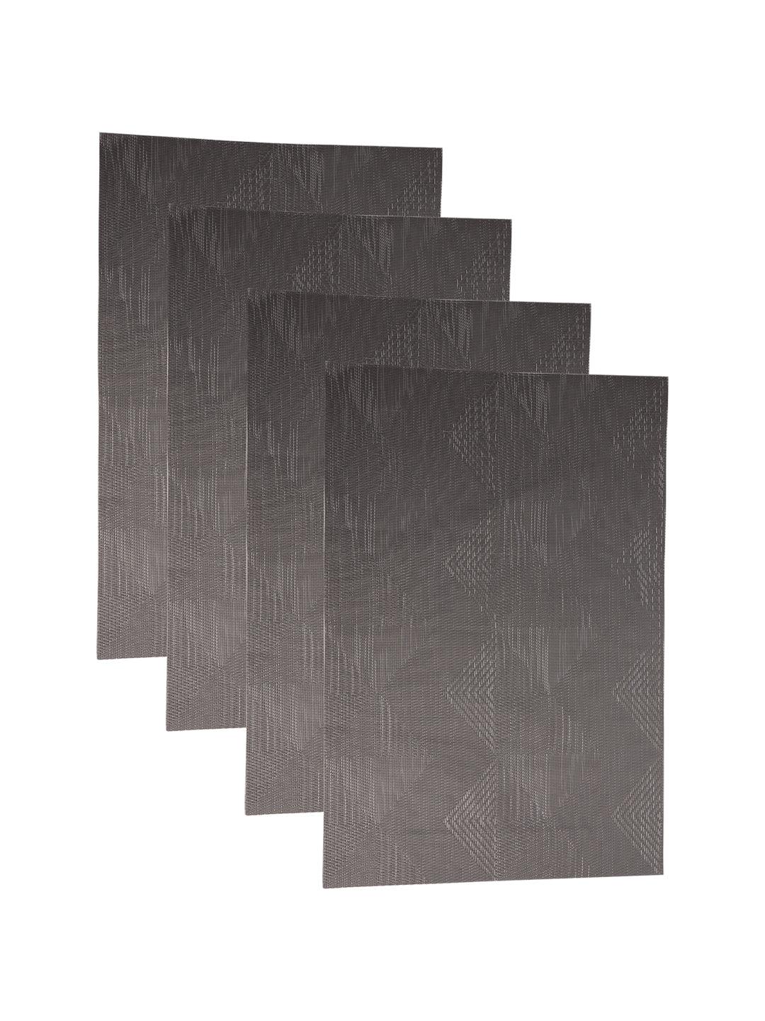 Stone Grey Tringle Pattern - Placemat Mat Set Of 4 - MARKET 99