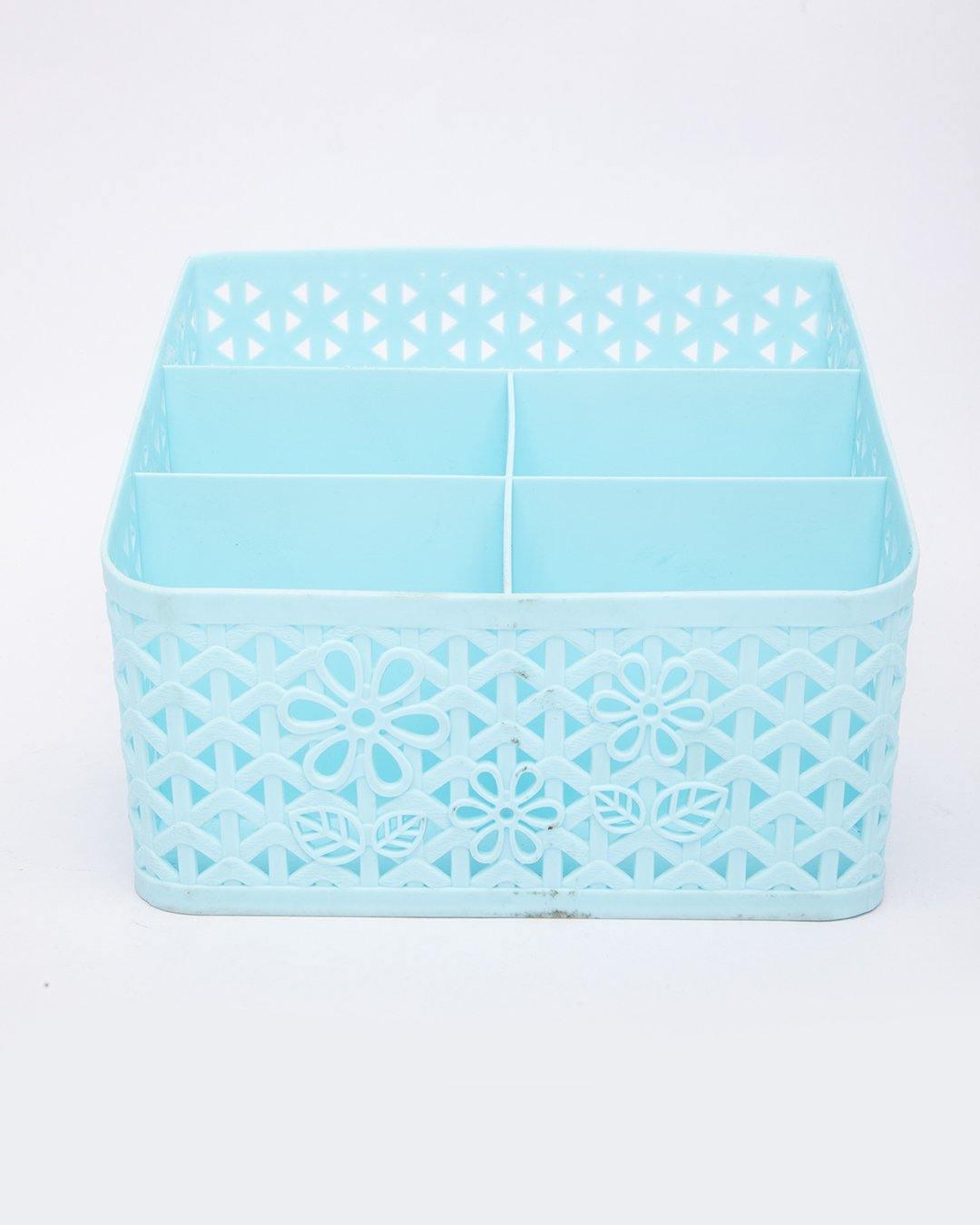 Storage Basket, Organiser, for Home, Blue, Plastic - MARKET 99