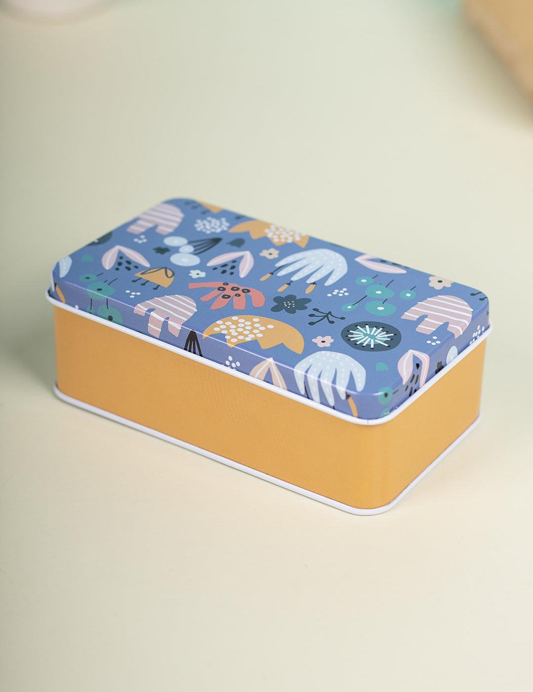 Storage Box, Animal Print, Sea Green, Tin - MARKET 99