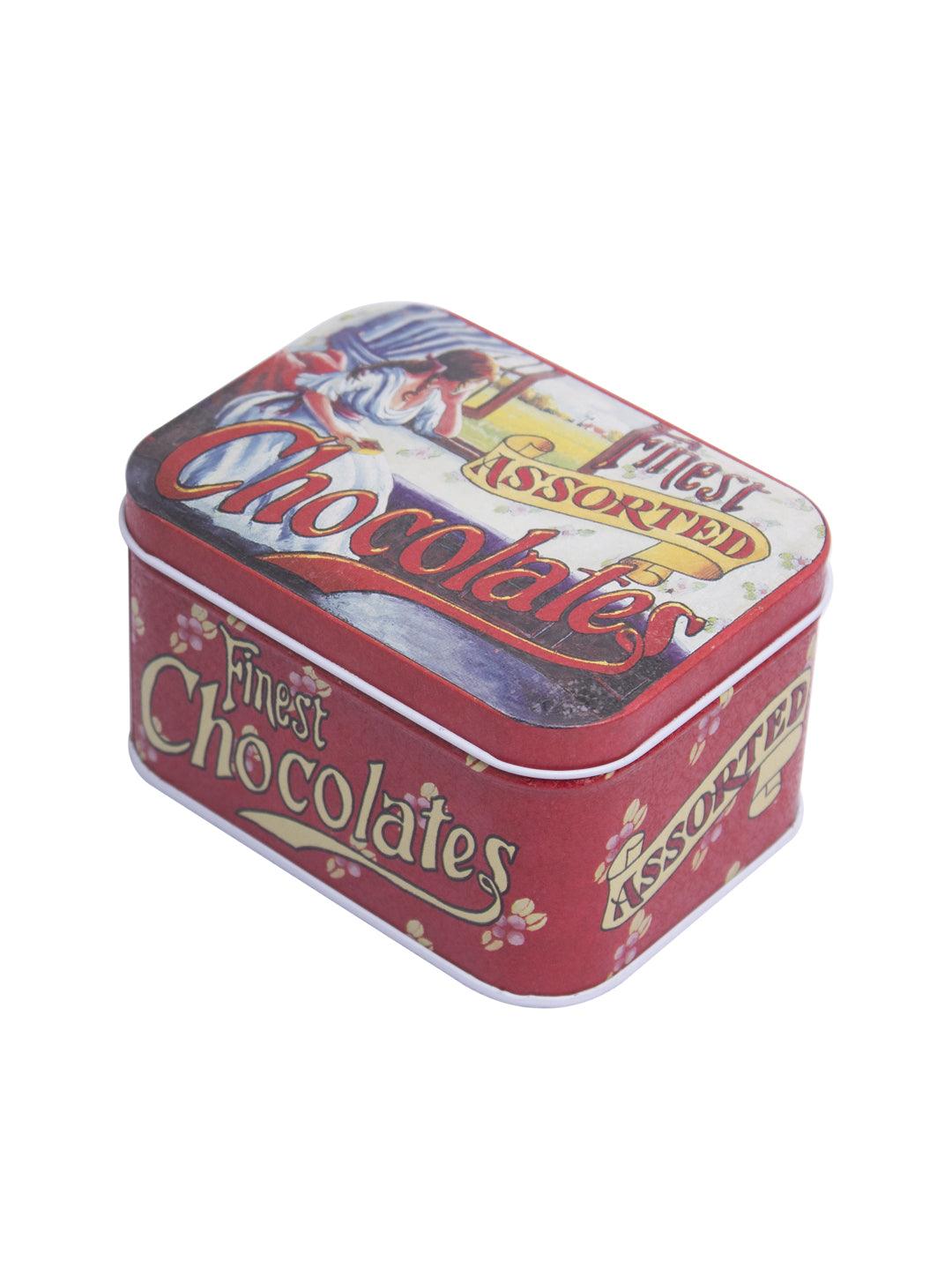 Storage Box, for Home & Kitchen, Finest Chocolates, Pink, Tin, Set of 3 - MARKET 99