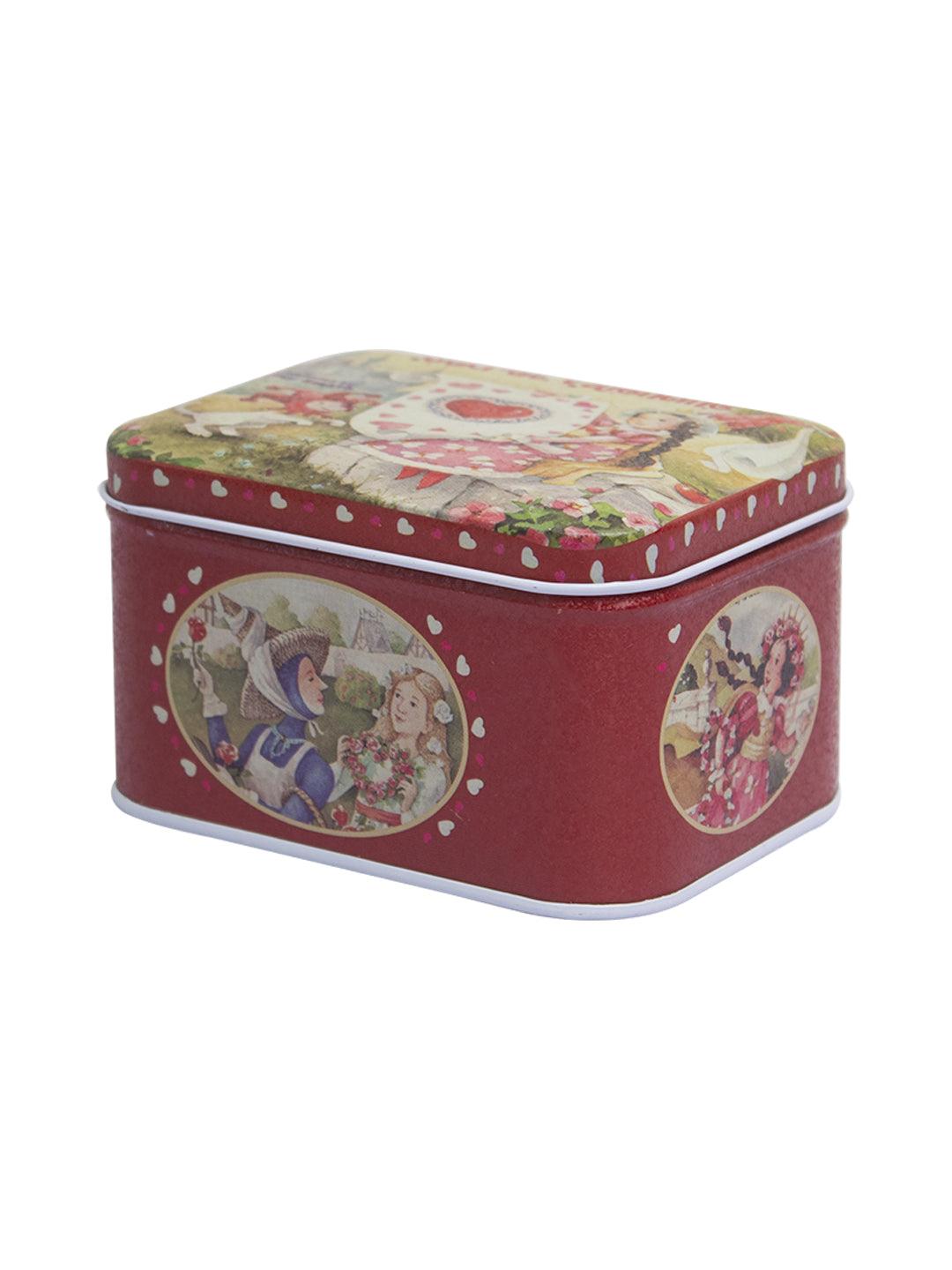 Storage Box, for Home & Kitchen, Secret Valentine, Red, Tin, Set of 3 - MARKET 99