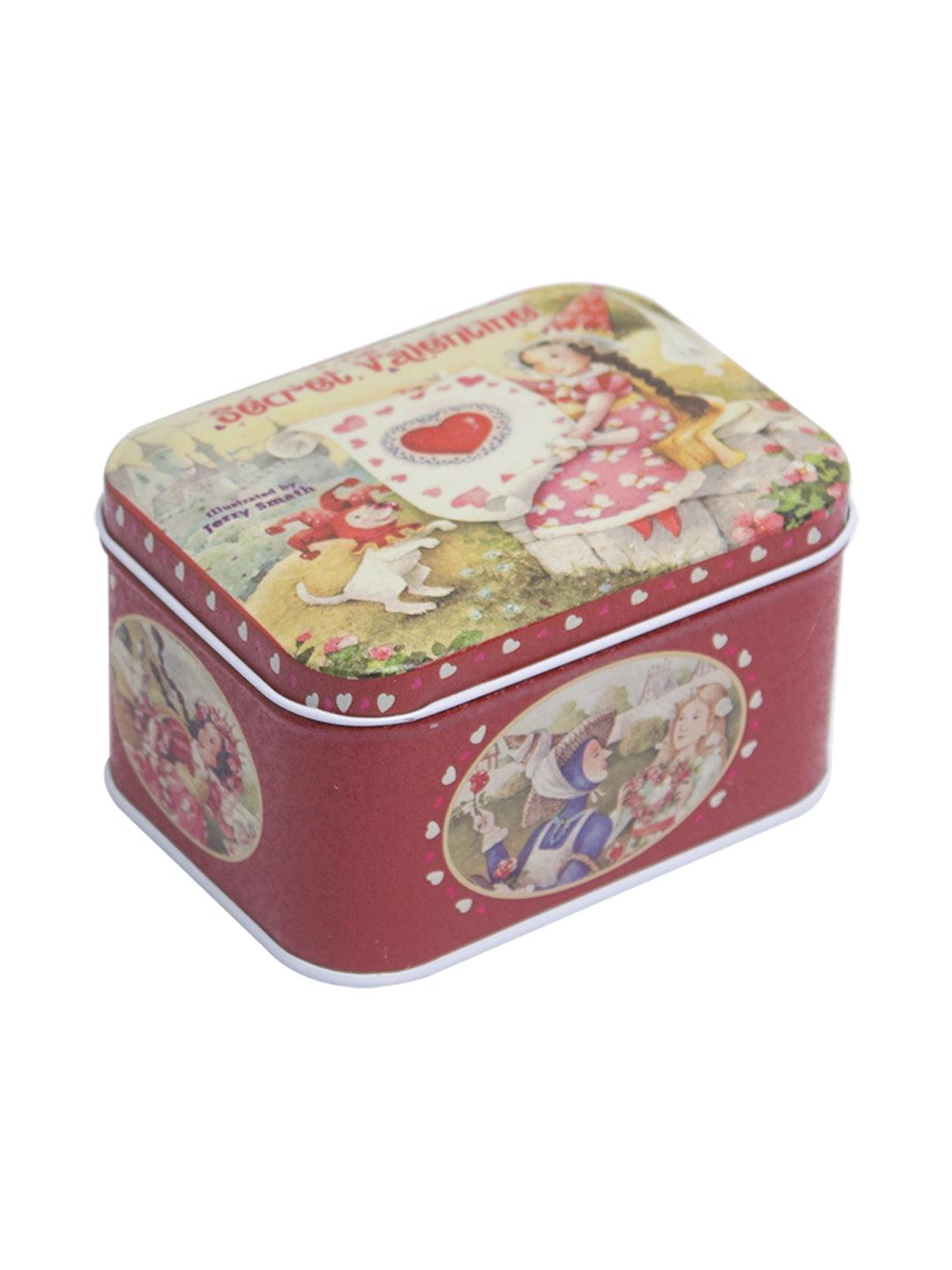 Storage Box, for Home & Kitchen, Secret Valentine, Red, Tin, Set of 3 - MARKET 99