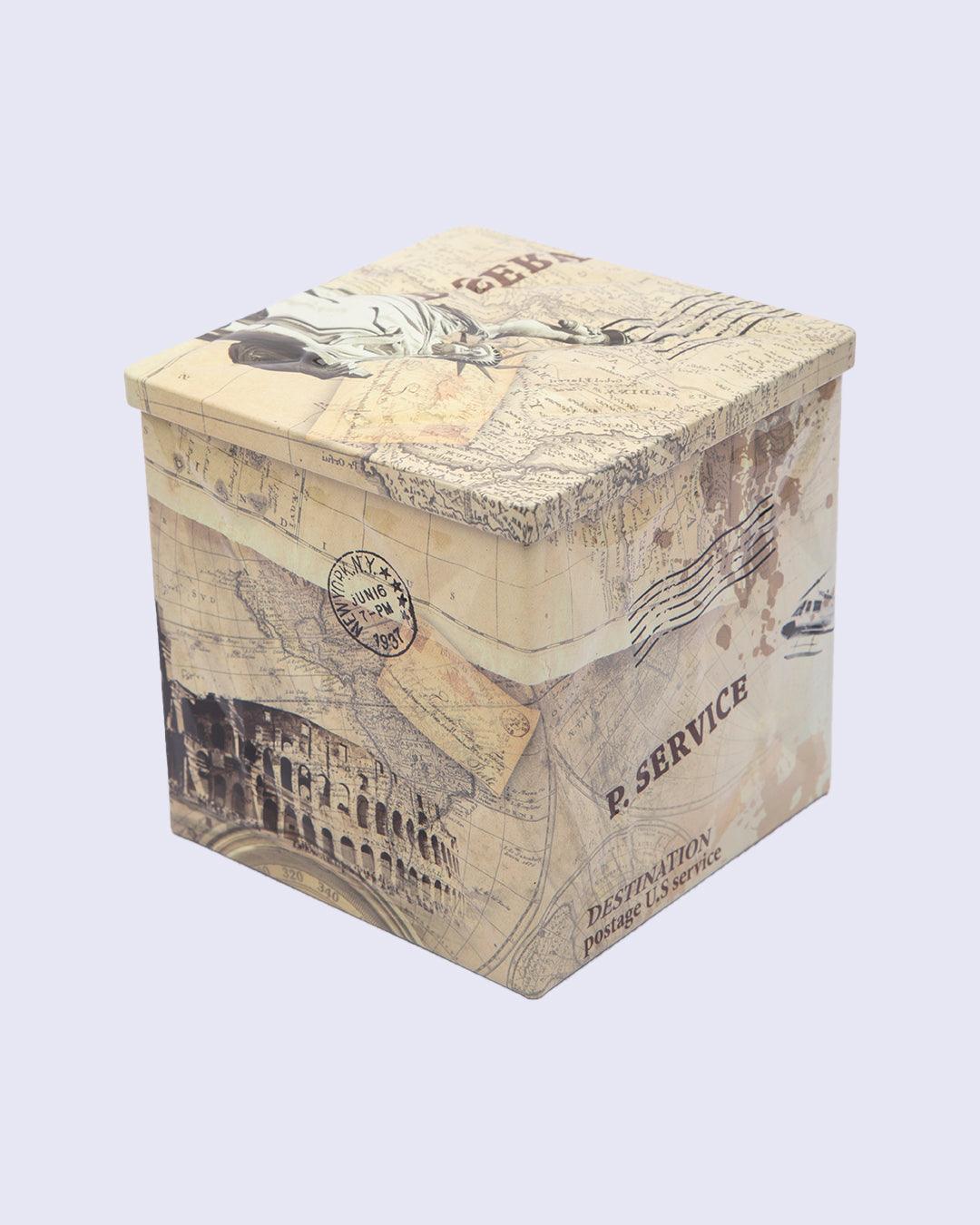 Storage Box, Kitchen Storage, Beige, Tin - MARKET 99