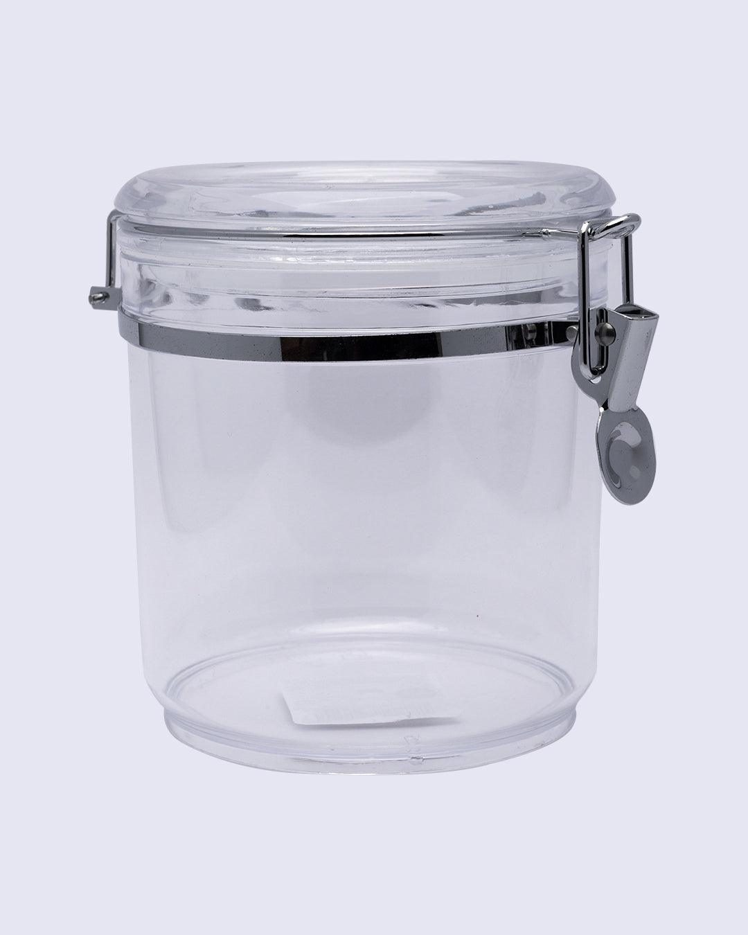 Storage Jar, for Kitchen & Home, Transparent, Plastic, 1.3 Litre - MARKET 99