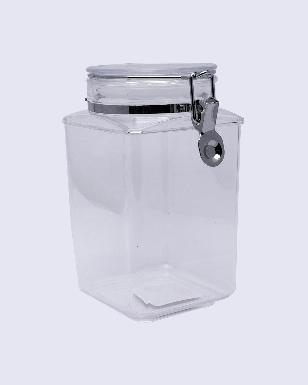 Storage Jar, for Kitchen & Home, Transparent, Plastic, 1.7 Litre - MARKET 99