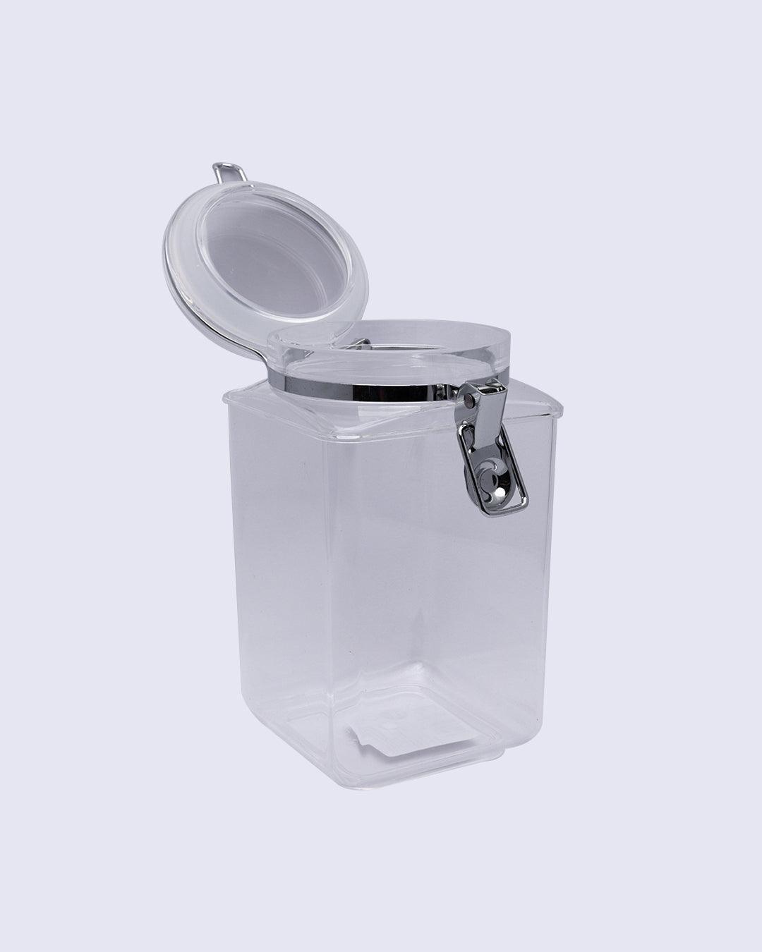 Storage Jar, for Kitchen & Home, Transparent, Plastic, 1.7 Litre - MARKET 99