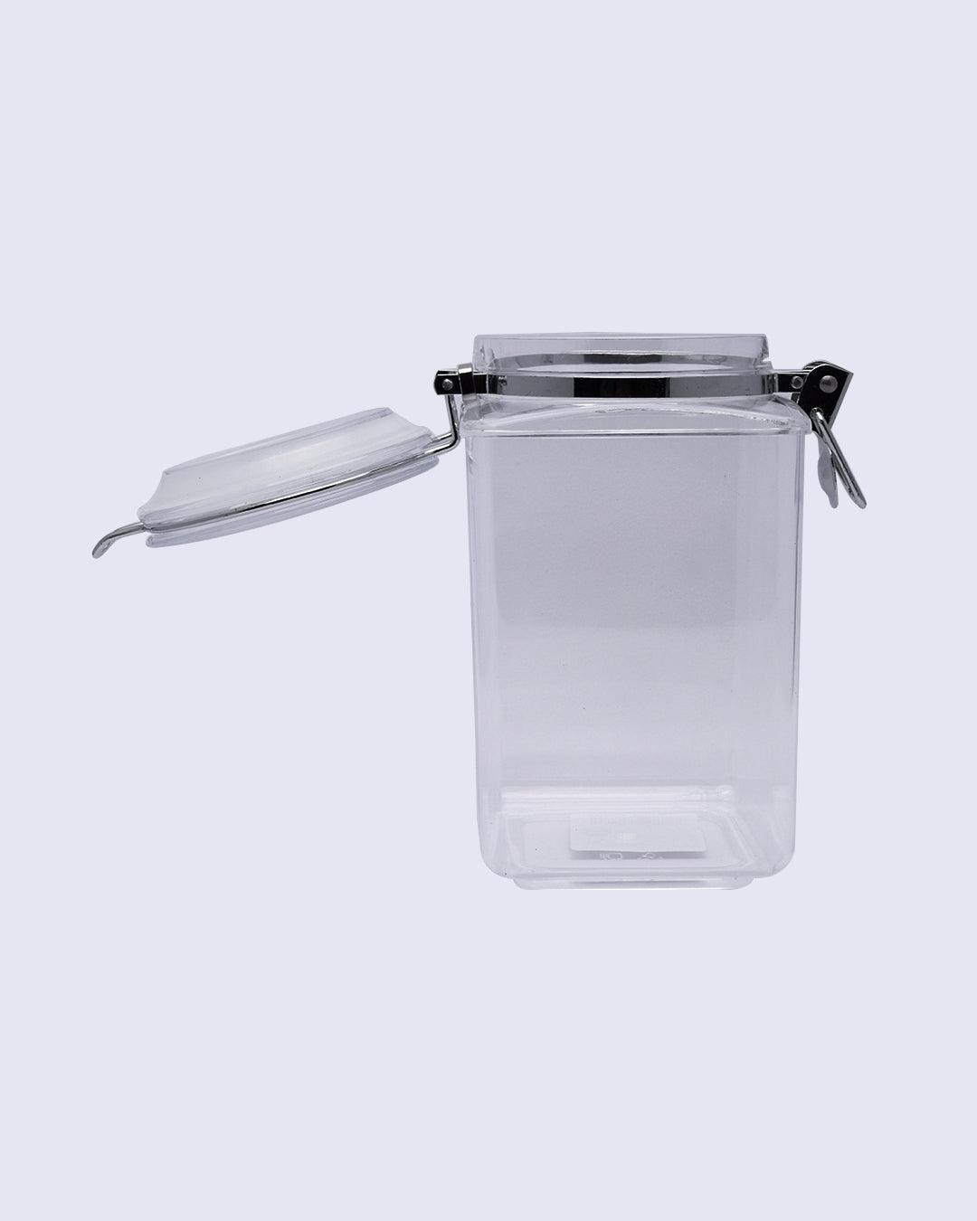 Storage Jar, for Kitchen & Home, Transparent, Plastic, 1.7 Litre - MARKET 99