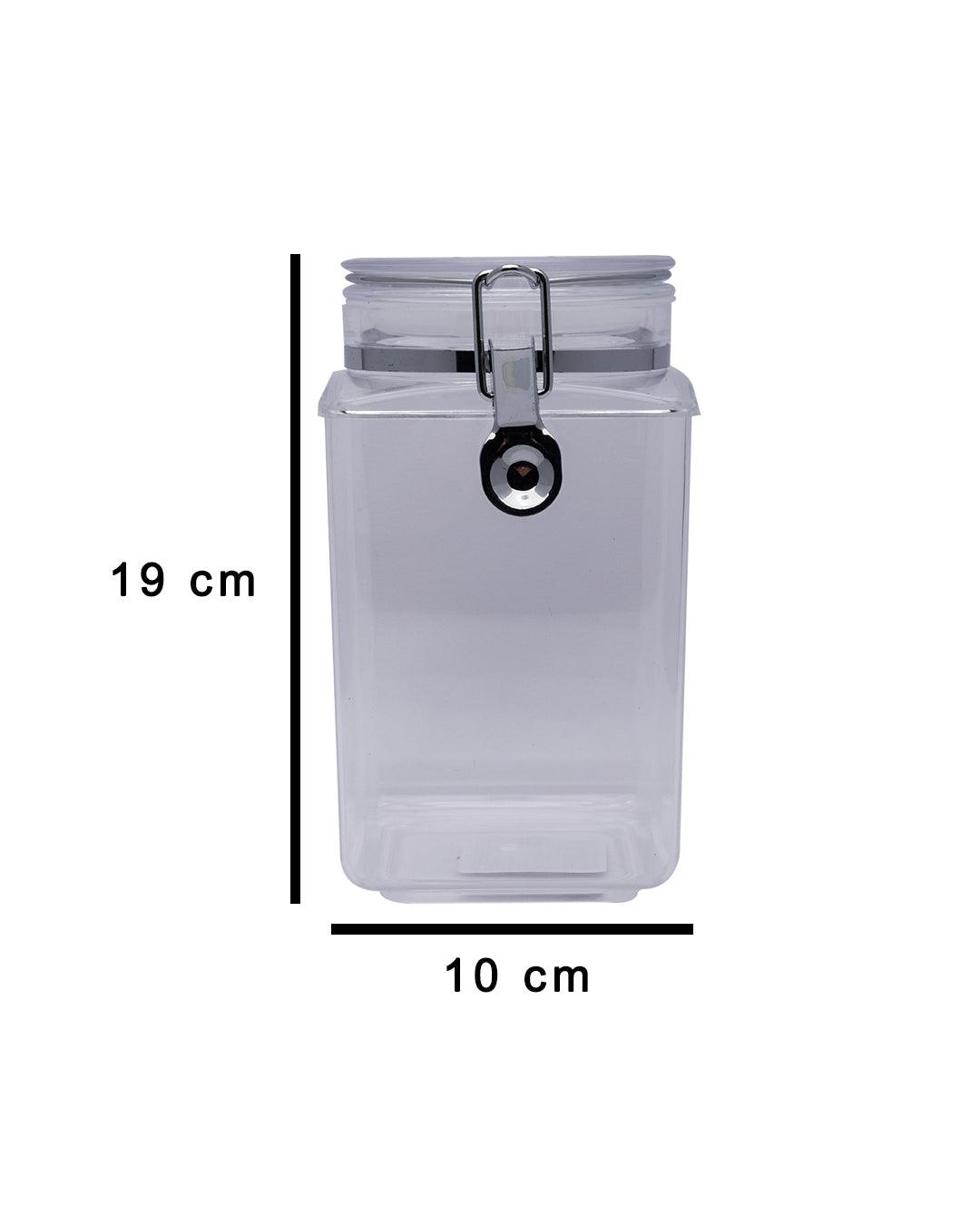 Storage Jar, for Kitchen & Home, Transparent, Plastic, 1.7 Litre - MARKET 99