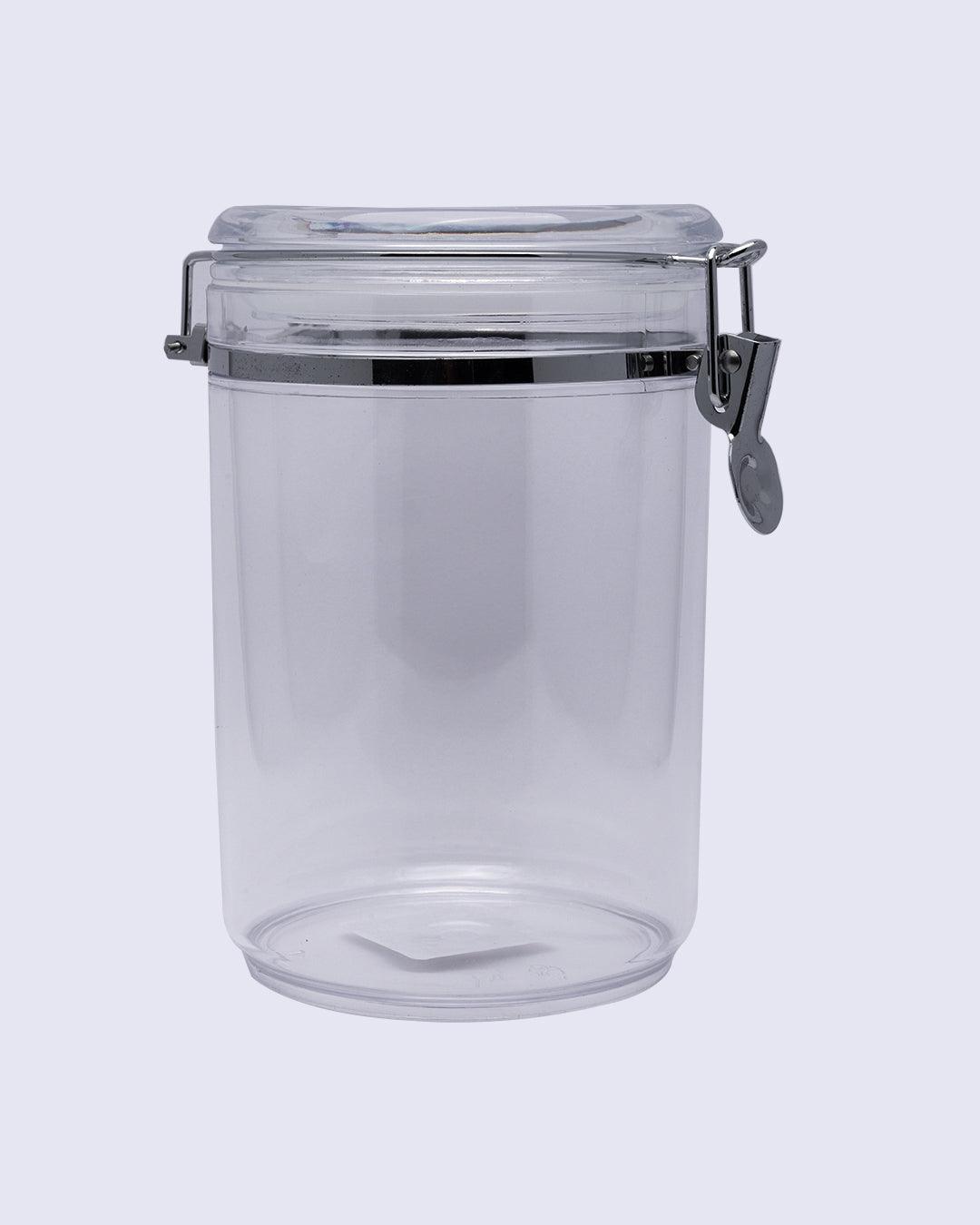 Storage Jar, for Kitchen & Home, Transparent, Plastic, 1.9 Litre - MARKET 99