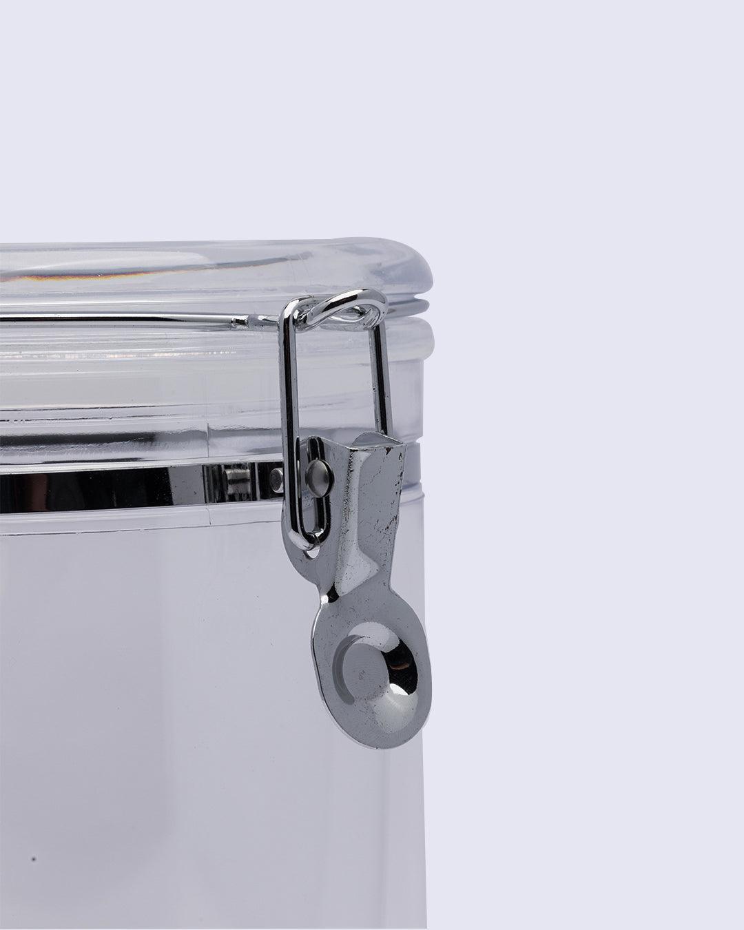 Storage Jar, for Kitchen & Home, Transparent, Plastic, 1.9 Litre - MARKET 99