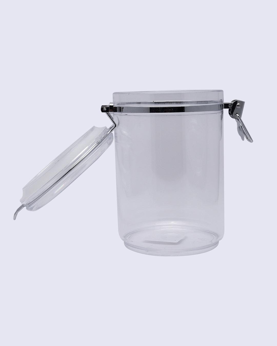 Storage Jar, for Kitchen & Home, Transparent, Plastic, 1.9 Litre - MARKET 99