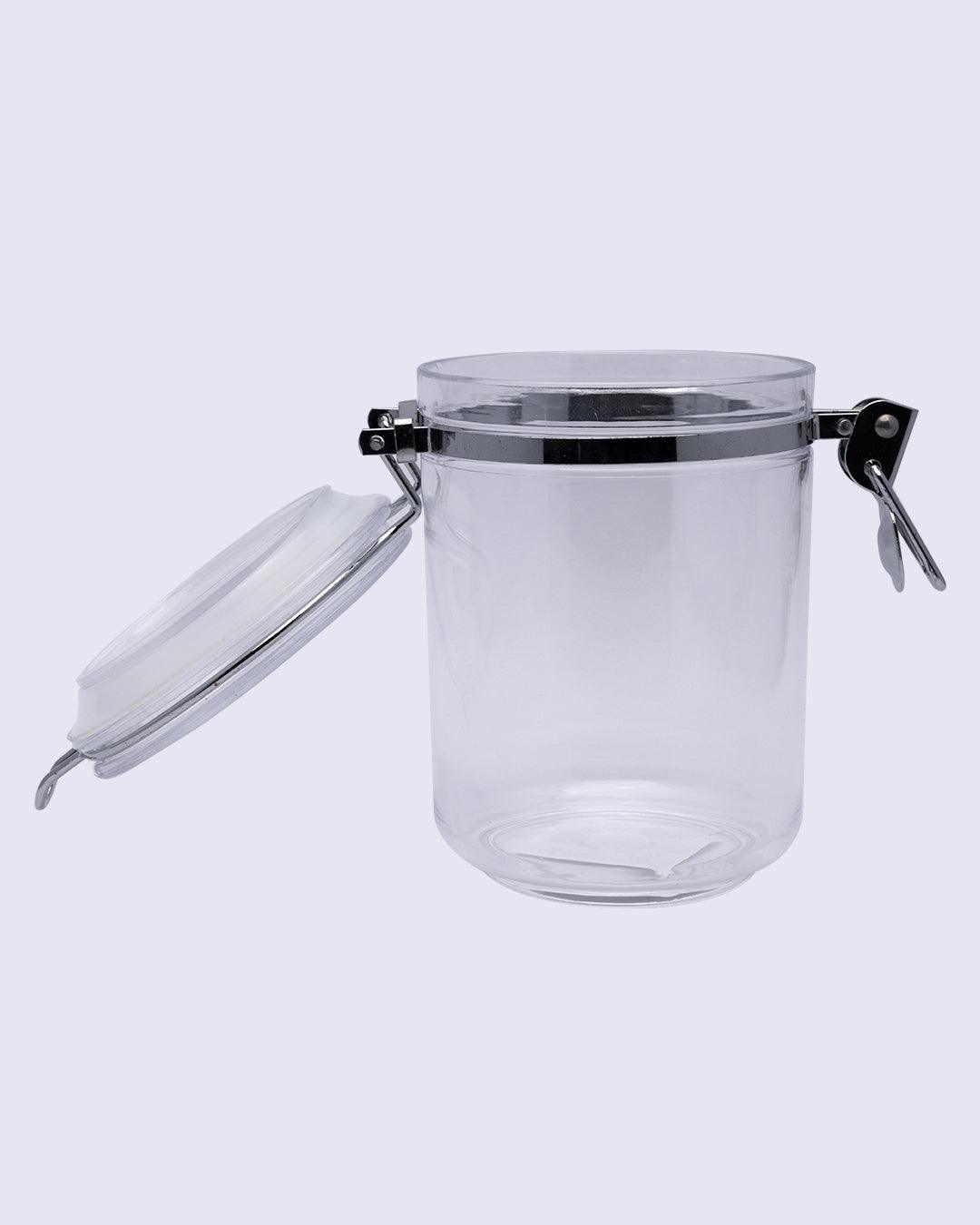 Storage Jar, for Kitchen & Home, Transparent, Plastic, 790 mL - MARKET 99