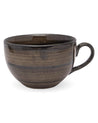 Studio Pottery Cappuccino Cup, Dark Brown, Ceramic, 380 mL - MARKET 99