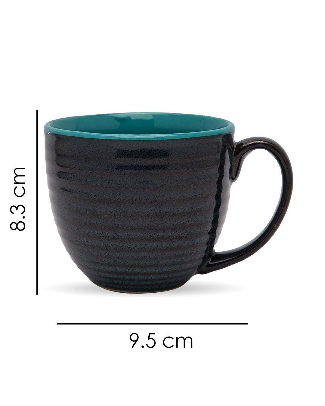 Studio Pottery Cup, Turquoise, Ceramic, 380 mL - MARKET 99