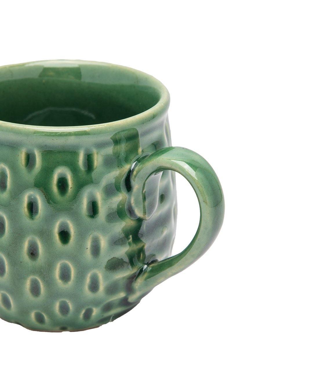 Studio Pottery Mug, Antique Green, Ceramic, 250 mL - MARKET 99