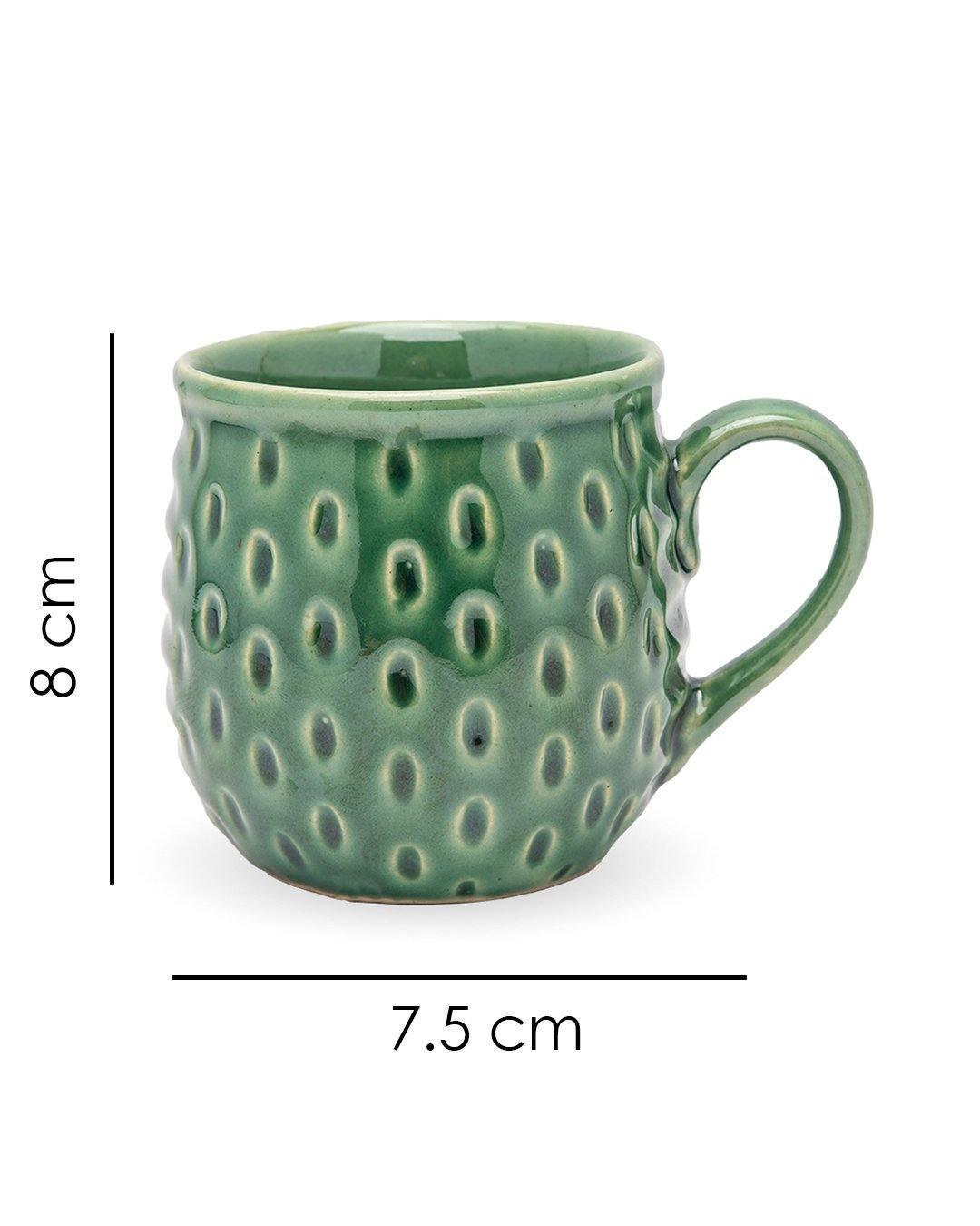 Studio Pottery Mug, Antique Green, Ceramic, 250 mL - MARKET 99