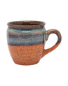 Studio Pottery Mug, Blue & Mustard, Ceramic, Set of 2, 200 mL - MARKET 99