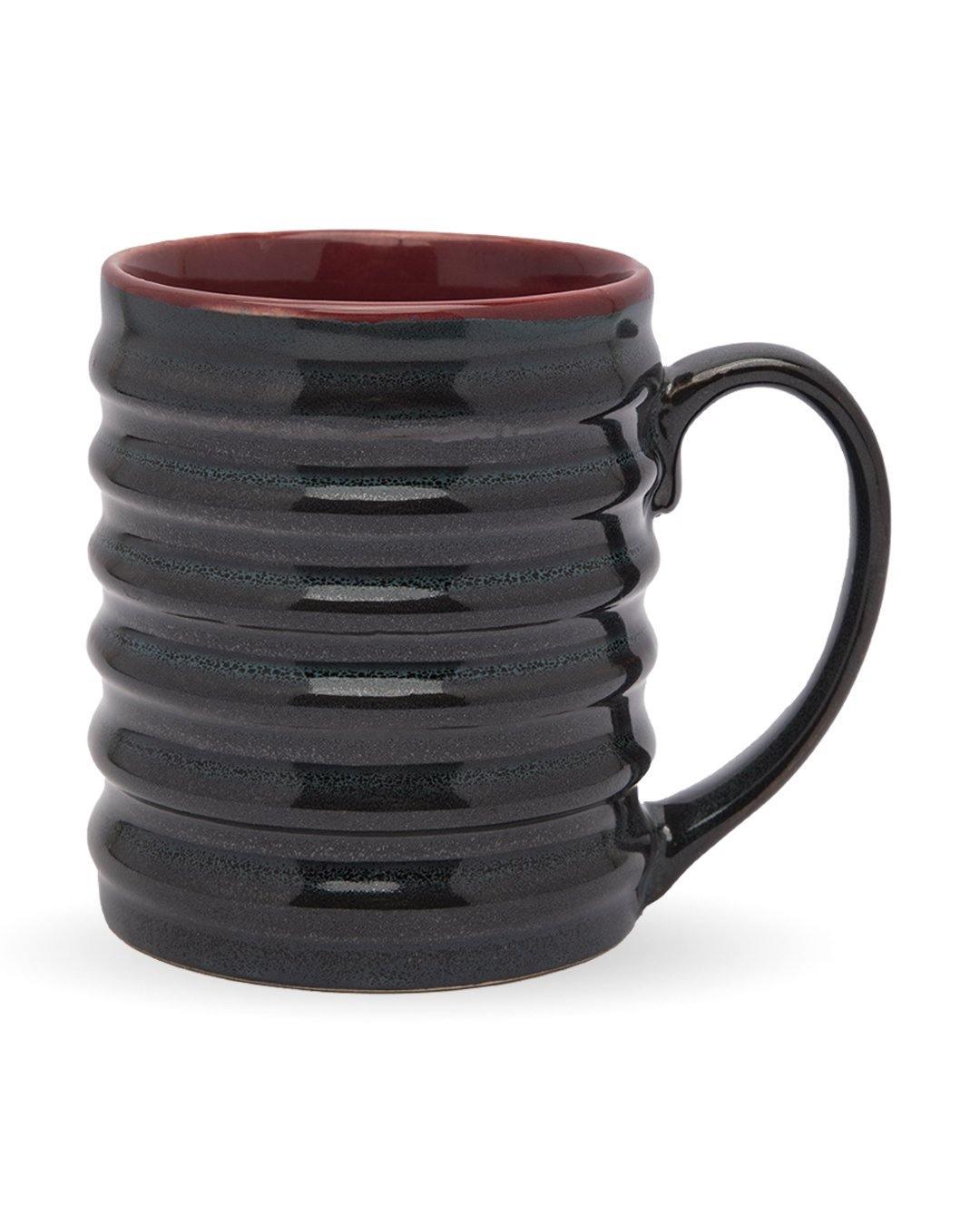 Studio Pottery Mug, Blue & Red, Ceramic, 280 mL - MARKET 99