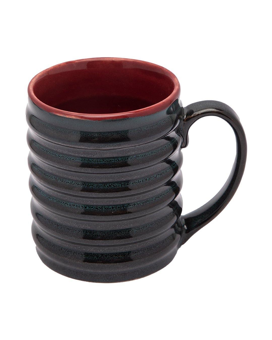 Studio Pottery Mug, Blue & Red, Ceramic, 280 mL - MARKET 99