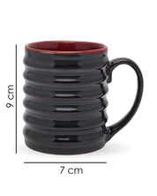 Studio Pottery Mug, Blue & Red, Ceramic, 280 mL - MARKET 99