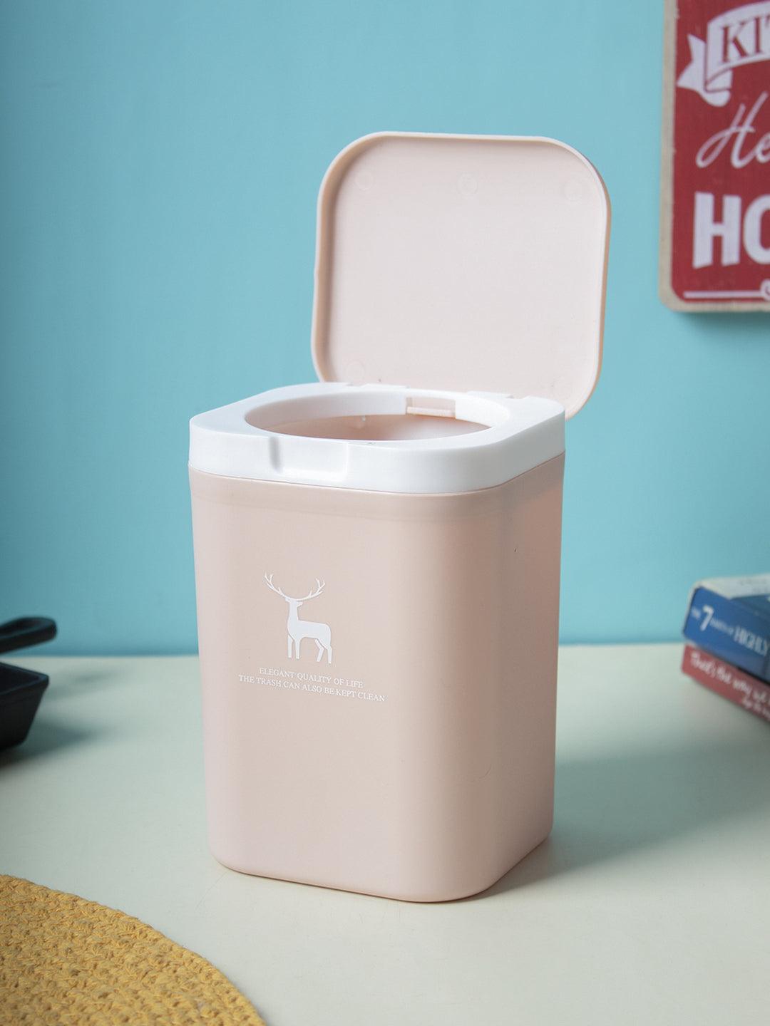 Stylish Babypink Dust Bin With Lid