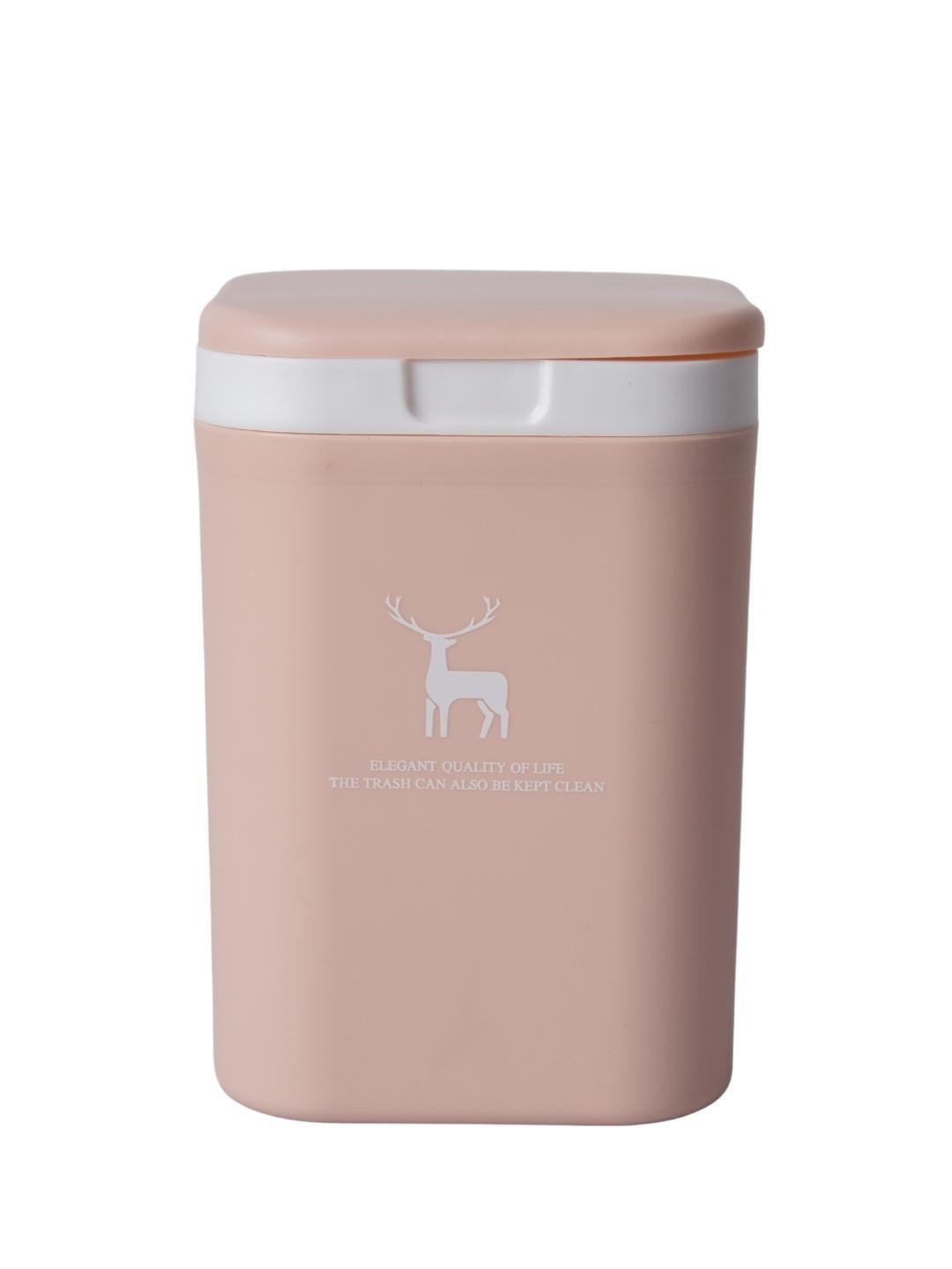 Stylish Babypink Dust Bin With Lid