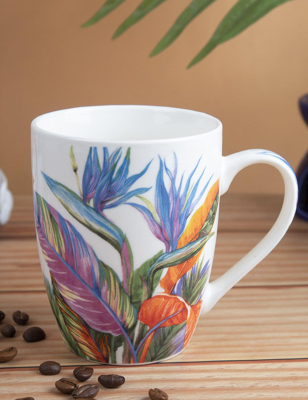 Stylish Floral Creamic Tea & Coffee Mug (350 mL) - MARKET 99