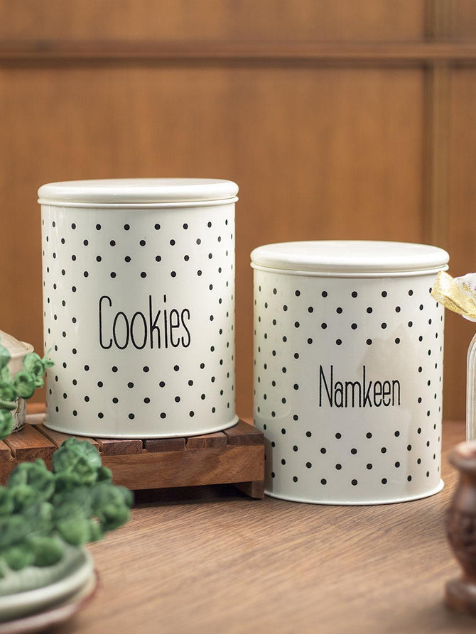 Stylish Ivory Cookie & Namkeen Jar (Each 1400 Ml) Stylish Ivory Cookie & Namkeen Jar (Each 1400 Ml)