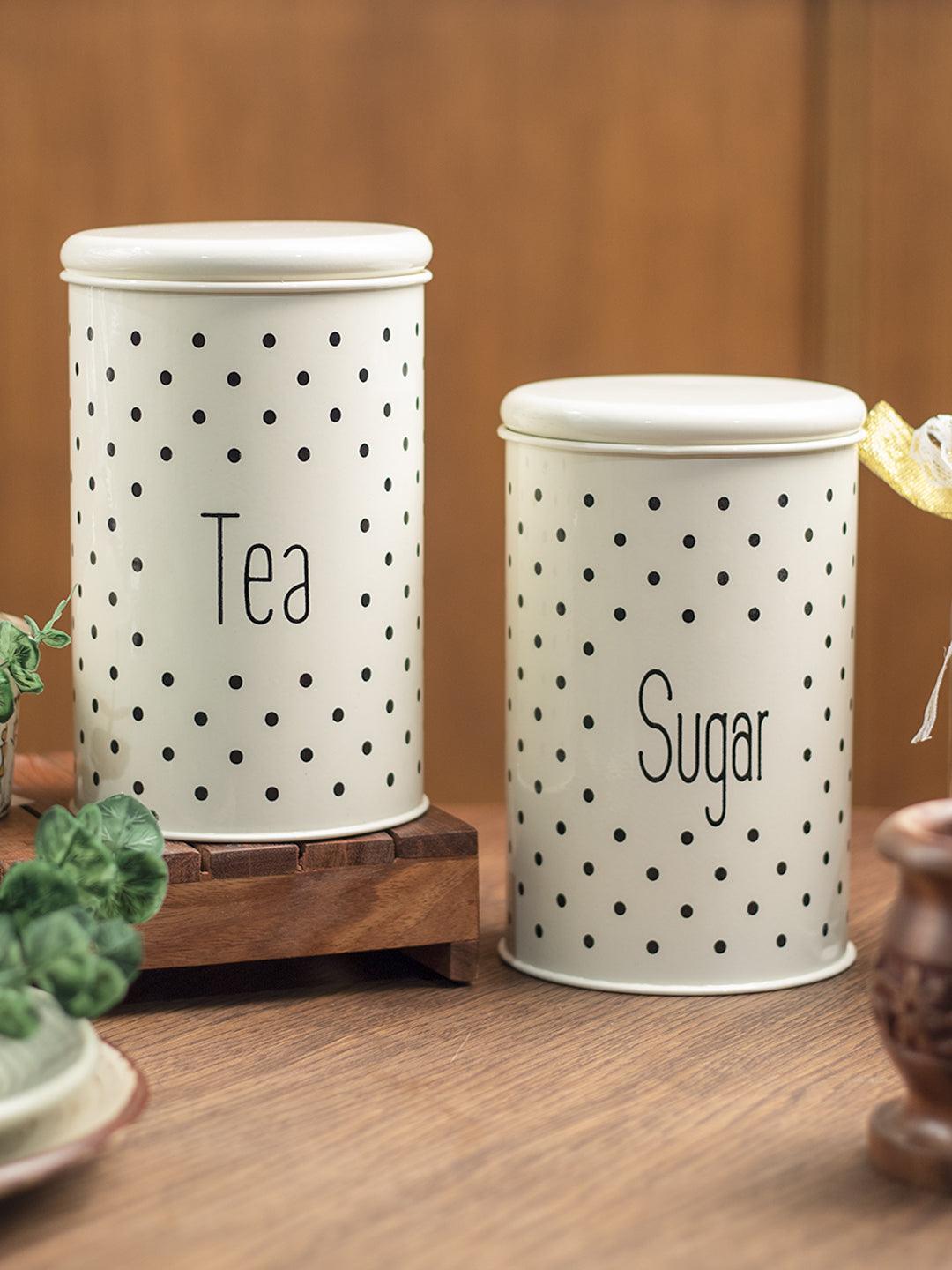 Stylish Ivory Tea & Sugar Jar (Each 1000 Ml) - MARKET 99