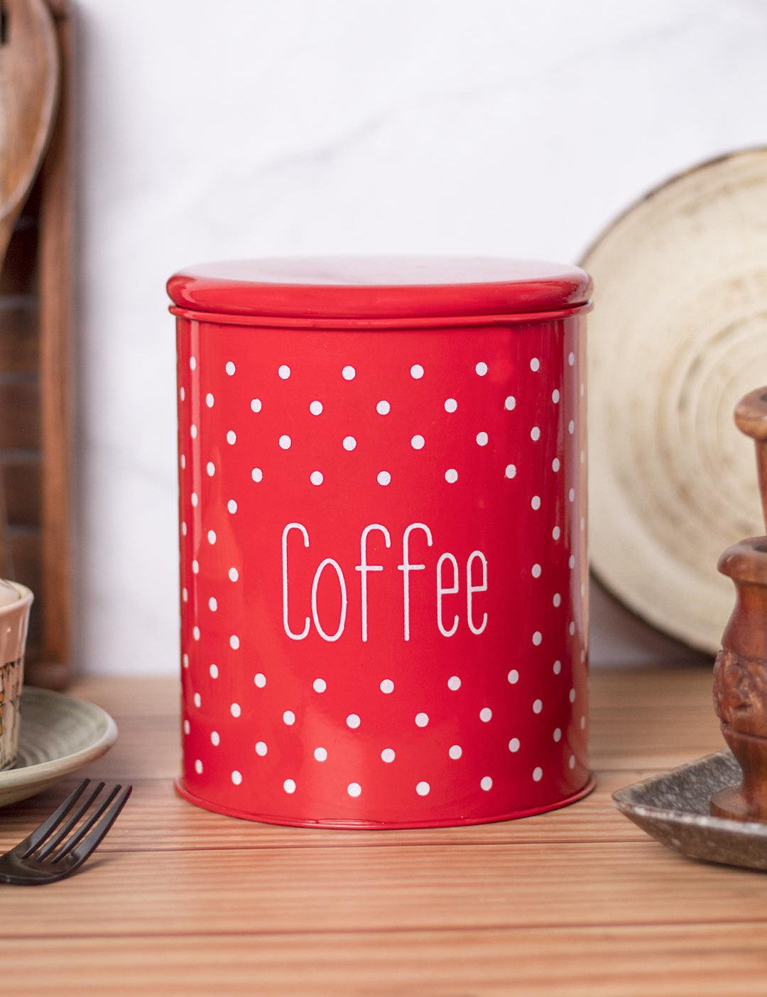 Red Coffee Jar