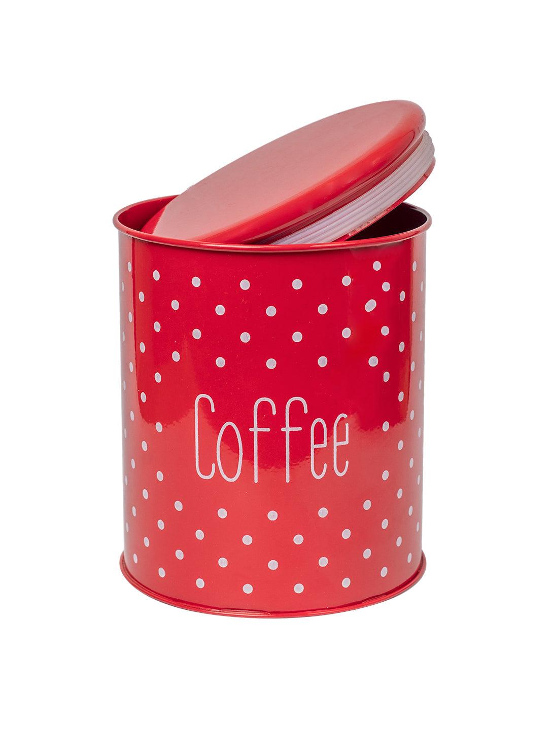 Red Coffee Jar