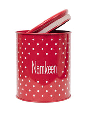 Stylish Red Cookie & Namkeen Jar (Each 1400 Ml) - MARKET 99