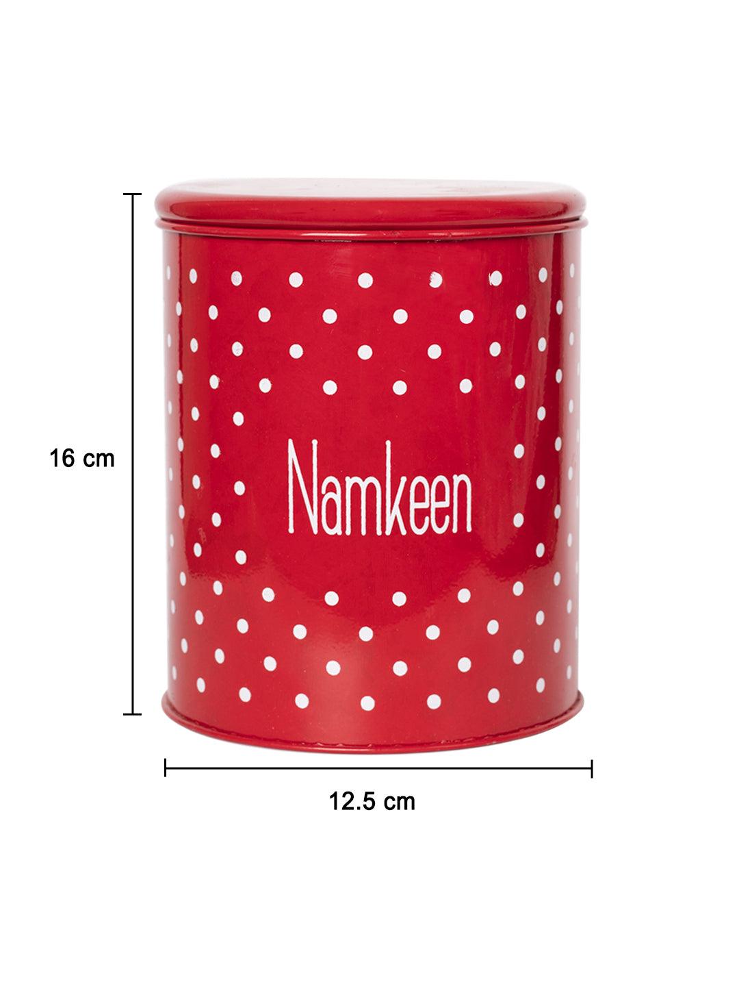 Stylish Red Cookie & Namkeen Jar (Each 1400 Ml) - MARKET 99