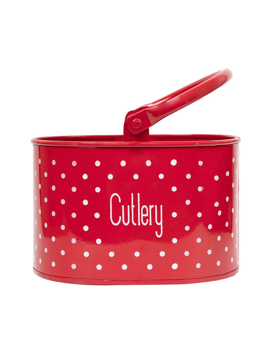 Red Cutlery Holder