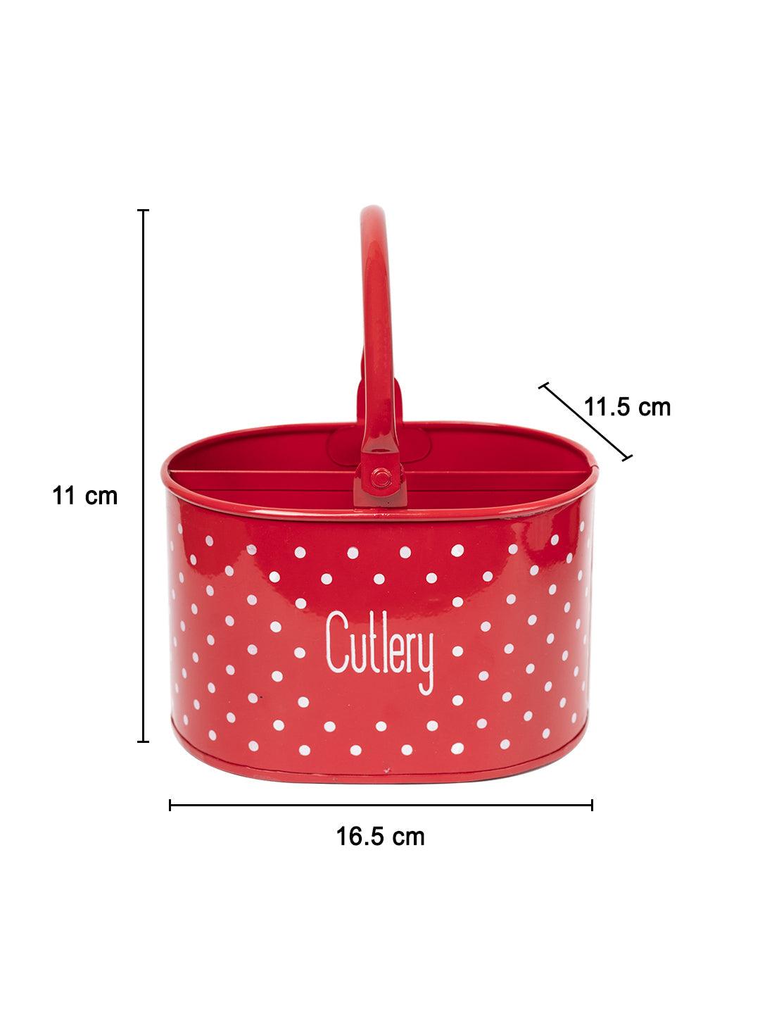 Red Cutlery Holder