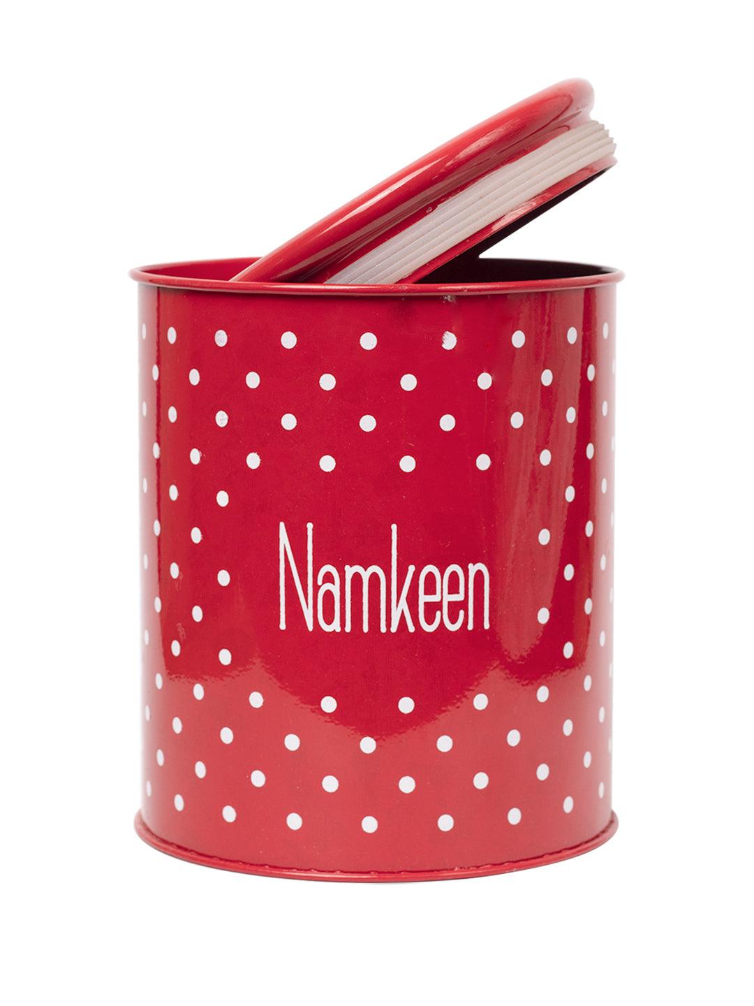 Red Namkeen Jar