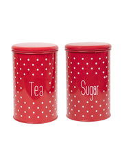 Stylish Red Tea & Sugar Jar (Each 1000 Ml) - MARKET 99