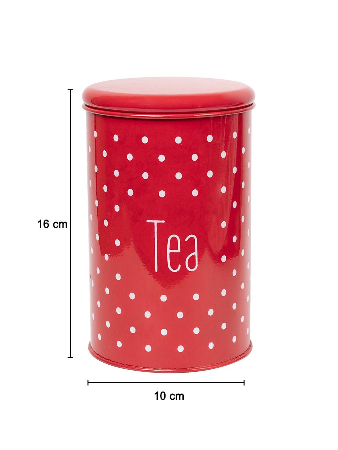 Stylish Red Tea & Sugar Jar (Each 1000 Ml) - MARKET 99