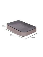 Stylish Soap Dish - Silver & Black - MARKET 99