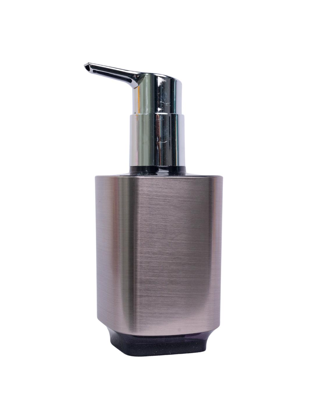 Stylish Soap Dispenser - 350Ml, Silver & Black - MARKET 99