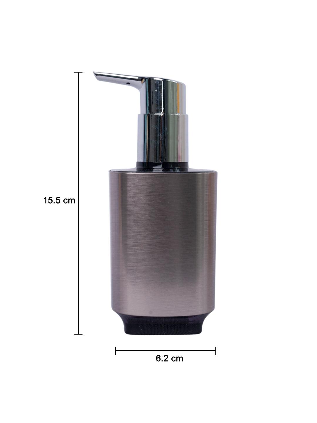 Stylish Soap Dispenser - 350Ml, Silver & Black - MARKET 99