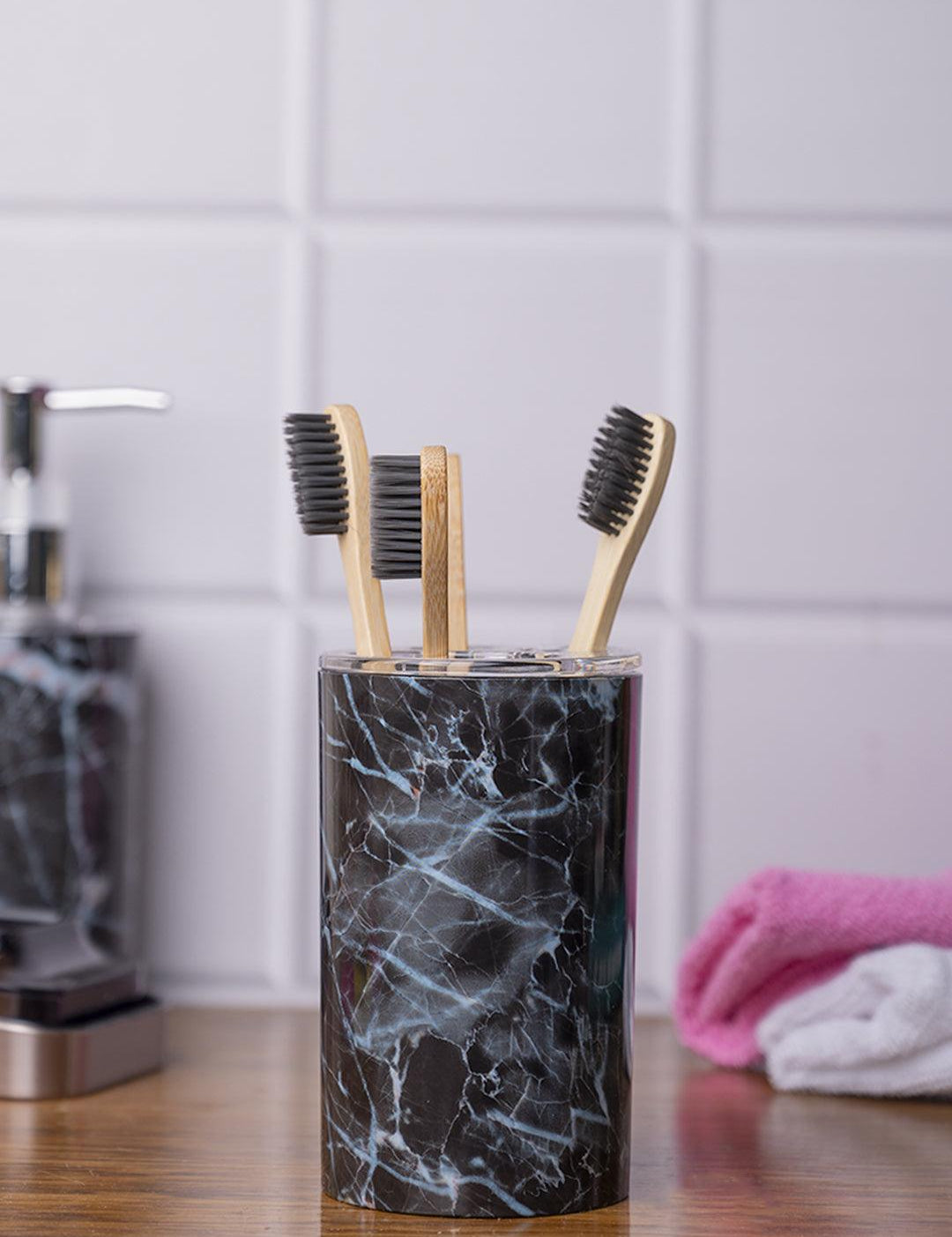 Stylish Tooth Brush Holder - Black - MARKET 99