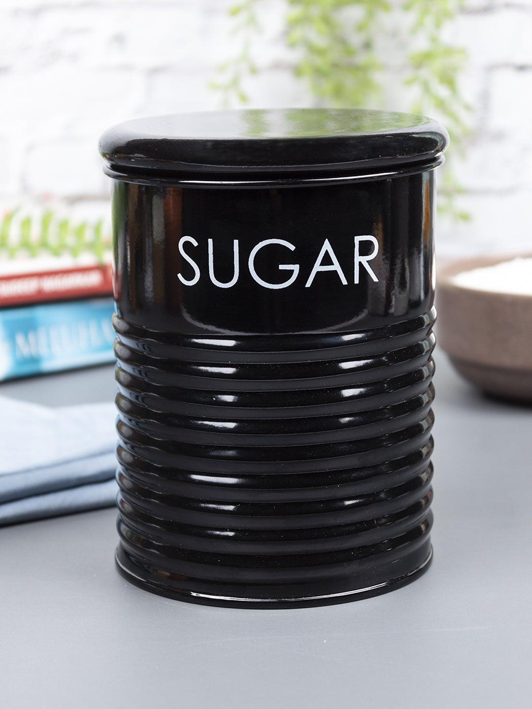 Black Sugar Jar With Lid (900mL)