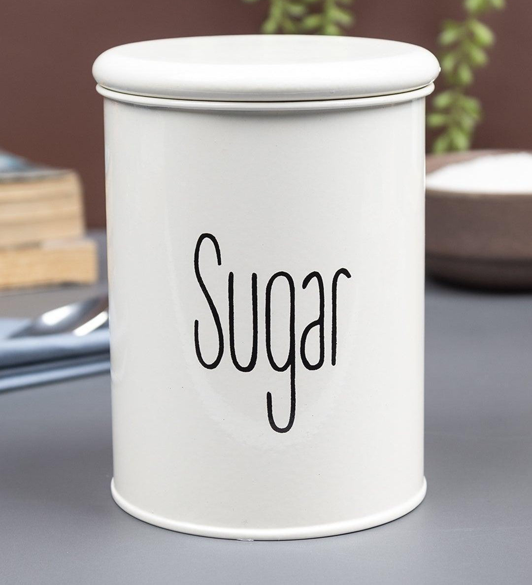 Off White Sugar Jar With Lid (900mL)