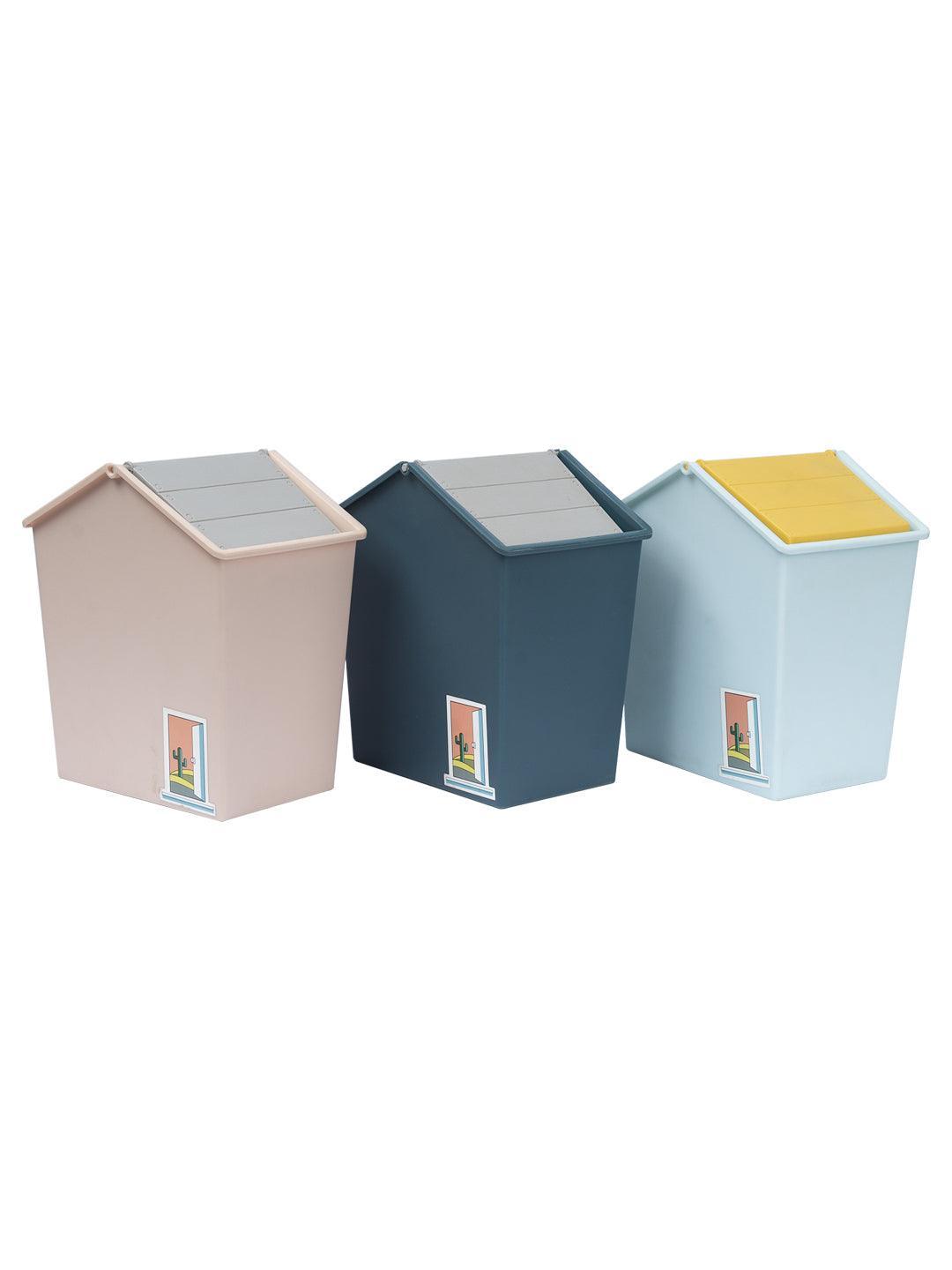 Swing Lid Garbage Waste Dustbin, Assorted Colour - MARKET 99