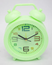 Table Clock, Alarm Clock, Analogue, Green, Plastic - MARKET 99