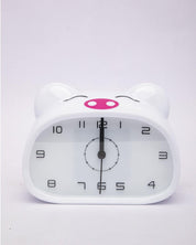 Table Clock, Alarm Clock, Analogue, White, Plastic - MARKET 99